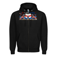 Black red white and boozy libbey glass Zipper Hoodie - RanaPortraitStore