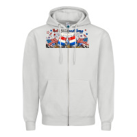 Dove Grey red white and boozy libbey glass Zipper Hoodie - RanaPortraitStore