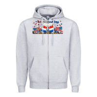 Heather Grey red white and boozy libbey glass Zipper Hoodie - RanaPortraitStore