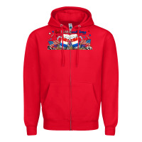 Red red white and boozy libbey glass Zipper Hoodie - RanaPortraitStore