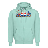 Seafoam red white and boozy libbey glass Zipper Hoodie - RanaPortraitStore