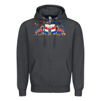 Smoke red white and boozy libbey glass Zipper Hoodie - RanaPortraitStore