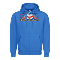 True Royal red white and boozy libbey glass Zipper Hoodie - RanaPortraitStore