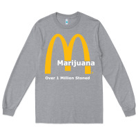 Heather Grey marijuana over 1 million stoned Long Sleeve Tee - artisFamous