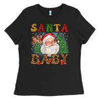 Black santa baby Ladies Tee - FaDigitalArtStudio