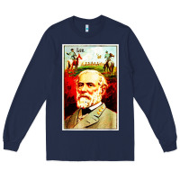 Navy lee Confederate General Long Sleeve Tee - artisFamous