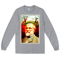 Heather Grey lee Confederate General Long Sleeve Tee - artisFamous
