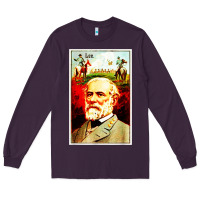 Plum lee Confederate General Long Sleeve Tee - artisFamous