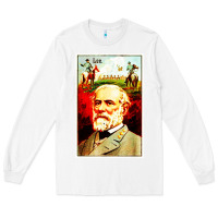 White lee Confederate General Long Sleeve Tee - artisFamous
