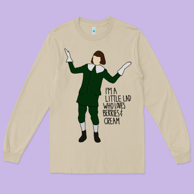 Berries And Cream Long Sleeve Tee Designed By Artisfamous