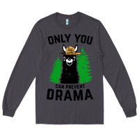 Smoke only you can prevent drama llama Long Sleeve Tee - artisFamous