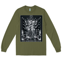 Army Green hecate tarot card triple moon goddess witch wiccan pagan Long Sleeve Tee - artisFamous