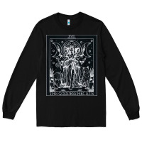 Black hecate tarot card triple moon goddess witch wiccan pagan Long Sleeve Tee - artisFamous