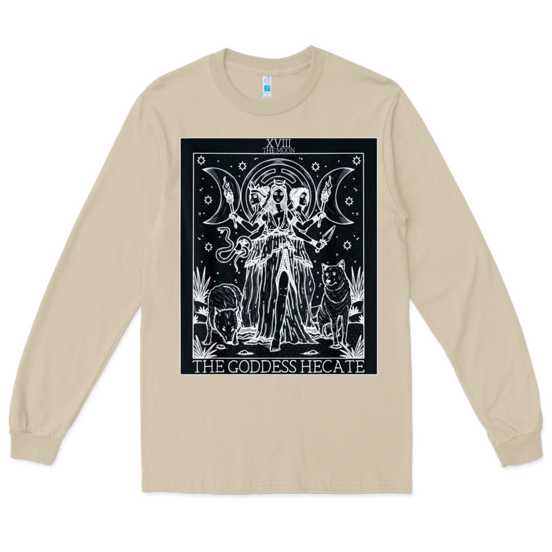 Hecate Tarot Card Triple Moon Goddess Witch Wiccan Pagan Long Sleeve Tee by artisFamous | Teevron
