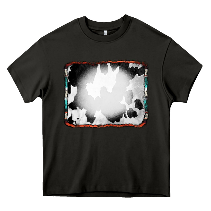 Cowhide Background With Bleach Serape Frame Heavy Core Tee by CowCowDesign | Teevron