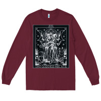 Burgundy hecate tarot card triple moon goddess witch wiccan pagan Long Sleeve Tee - artisFamous