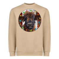Mushroom Western Christmas Calf Heavyweight Sweatshirt - RanaPortraitStore