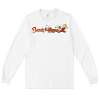 White Dennis the Menace funny cartoon movie Long Sleeve Tee - artisFamous