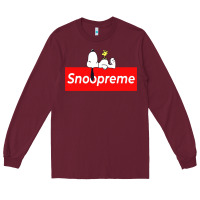 Burgundy snoopreme Long Sleeve Tee - artisFamous