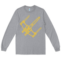 Heather Grey x wing starfighter Long Sleeve Tee - artisFamous