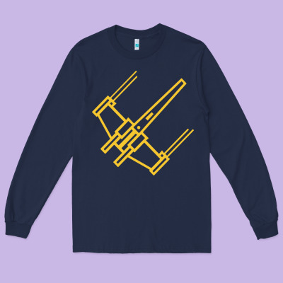 X Wing Starfighter Long Sleeve Tee Designed By Artisfamous