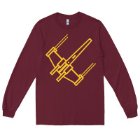 Burgundy x wing starfighter Long Sleeve Tee - artisFamous