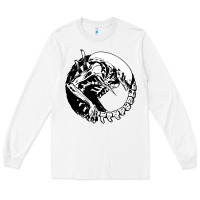 White xenomorph Long Sleeve Tee - artisFamous