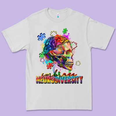 Embrace Neurodiversity Premium Tee Designed By Fadigitalartstudio