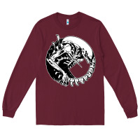 Burgundy xenomorph Long Sleeve Tee - artisFamous
