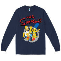 Navy the simpsons funny family Long Sleeve Tee - artisFamous