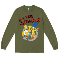 Army Green the simpsons funny family Long Sleeve Tee - artisFamous