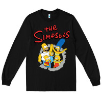 Black the simpsons funny family Long Sleeve Tee - artisFamous