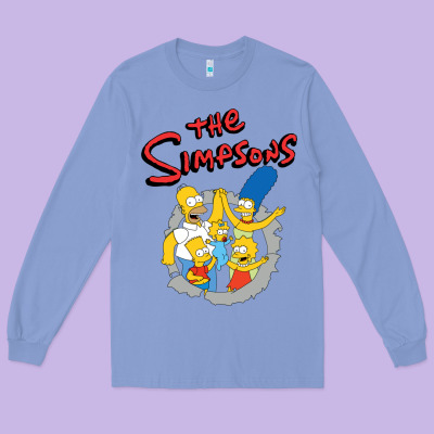 The Simpsons Funny Family Long Sleeve Tee Designed By Artisfamous