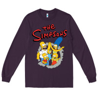 Plum the simpsons funny family Long Sleeve Tee - artisFamous