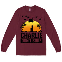 Burgundy summer vacation charlie don't surf Long Sleeve Tee - artisFamous