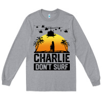 Heather Grey summer vacation charlie don't surf Long Sleeve Tee - artisFamous