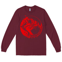Burgundy xenomorph Long Sleeve Tee - artisFamous
