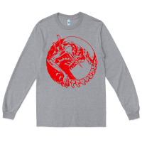 Heather Grey xenomorph Long Sleeve Tee - artisFamous