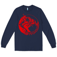 Navy xenomorph Long Sleeve Tee - artisFamous
