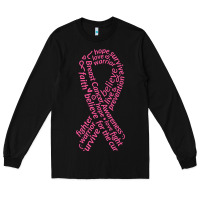 Black Pink Ribbon Long Sleeve Tee - artisFamous