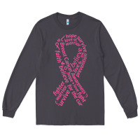 Smoke Pink Ribbon Long Sleeve Tee - artisFamous