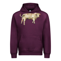Mauve Wine charolais bull Urban Hoodie - RanaPortraitStore