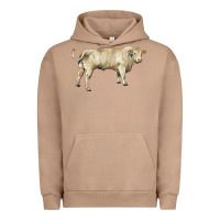 Pigment Burro charolais bull Urban Hoodie - RanaPortraitStore