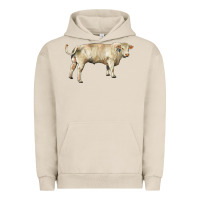 Pigment French Oak charolais bull Urban Hoodie - RanaPortraitStore