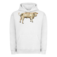 Pigment Lunar Rock charolais bull Urban Hoodie - RanaPortraitStore