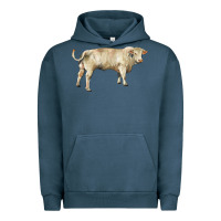 Pigment Midnight Navy charolais bull Urban Hoodie - RanaPortraitStore