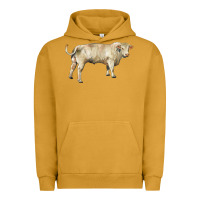 Pigment Peanut Butter charolais bull Urban Hoodie - RanaPortraitStore