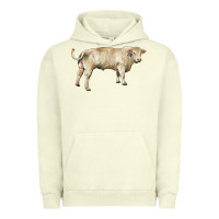 Pigment Pistachio charolais bull Urban Hoodie - RanaPortraitStore