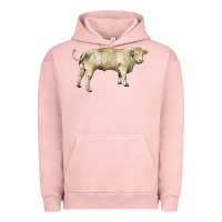 Pigment Salmon charolais bull Urban Hoodie - RanaPortraitStore