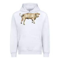 White charolais bull Urban Hoodie - RanaPortraitStore